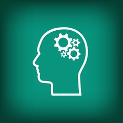 Pictograph of gear in head