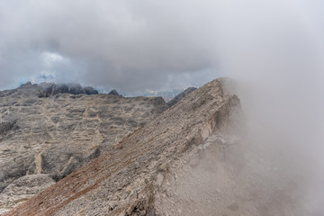 Hiking in the dolomites of Italy - Piz Boe