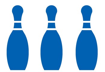 Quilles de bowling bleu