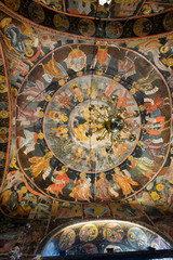 Interiors of the Monastery of the Holy Trinity in Meteora - complex of Eastern Orthodox monasteries, Greece