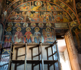 Interiors of the Monastery of the Holy Trinity in Meteora - complex of Eastern Orthodox monasteries, Greece