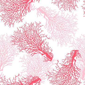 Coral reef seamless pattern 

