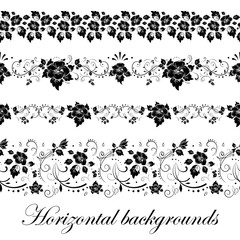 Floral seamless border