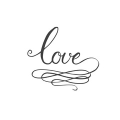 Love hand-drawn calligraphy