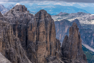 Fototapeta premium Hiking in the dolomites of Italy - Piz Boe