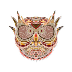 Fototapeta premium Vector abstract geometric unusual illustration of an owl. 