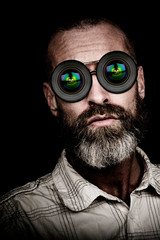 Portrait of a photographer with beard