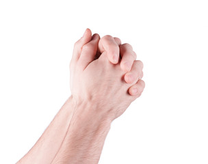 Obraz premium isolated praying hands gesture