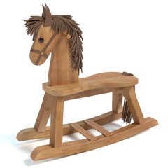 3d illustration of a rocking horse © abramsdesign