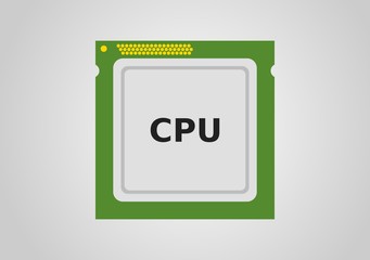 CPU (processor) flat design