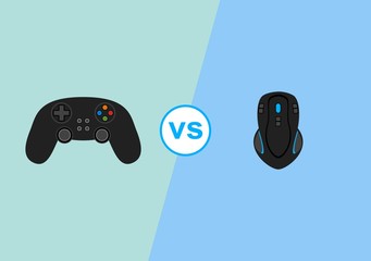 Joystick vs mouse illustration