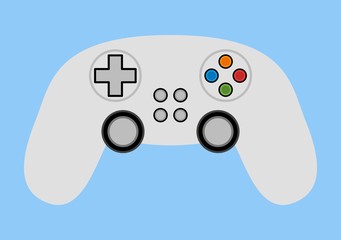 White joystick, flat design