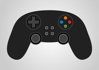 Black joystick, flat design