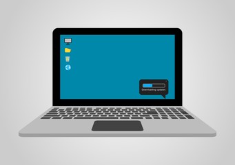 Laptop, flat design