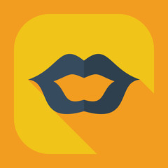 Flat modern design with shadow icons lip