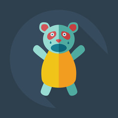 Flat modern design with shadow icons panda crying