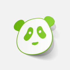paper sticker: panda bear © chorniy10