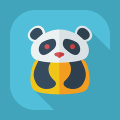 Flat modern design with shadow icons pandas