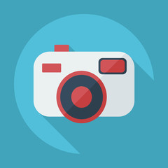 Flat modern design with shadow camera icon