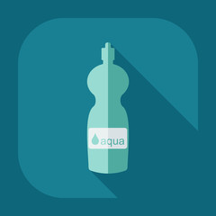 Flat modern design with shadow sports water bottle
