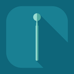 Flat modern design with shadow dentist tool