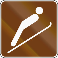 United States MUTCD guide road sign - Ski jumping
