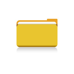 yellow folder vector