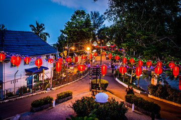 Chinese New Year decorations on Penang Hill