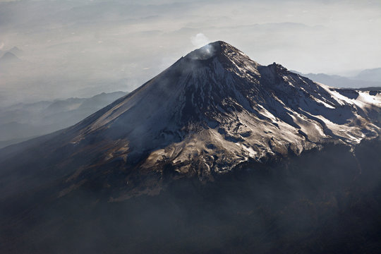 Volcano Popocatepetl, Mexico. View from plain.