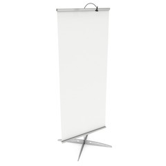 Blank Roll Up Banner Stand. 3D