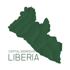 Obraz premium Liberia map geometric texture background