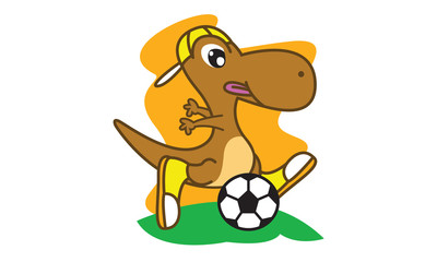 Dinosaur Play Football