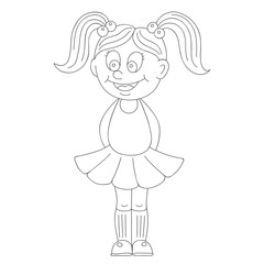 Illustration of a cartoon girl