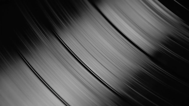 Vinyl Record Player Background With Soft Light Streak.