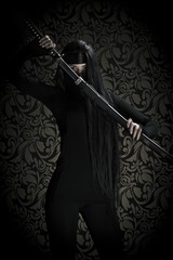 Beautiful long haired ninja girl © tannujannu