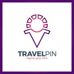 Travel Sun Men Place - Sunny Pin