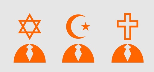 Religious icons as humans head