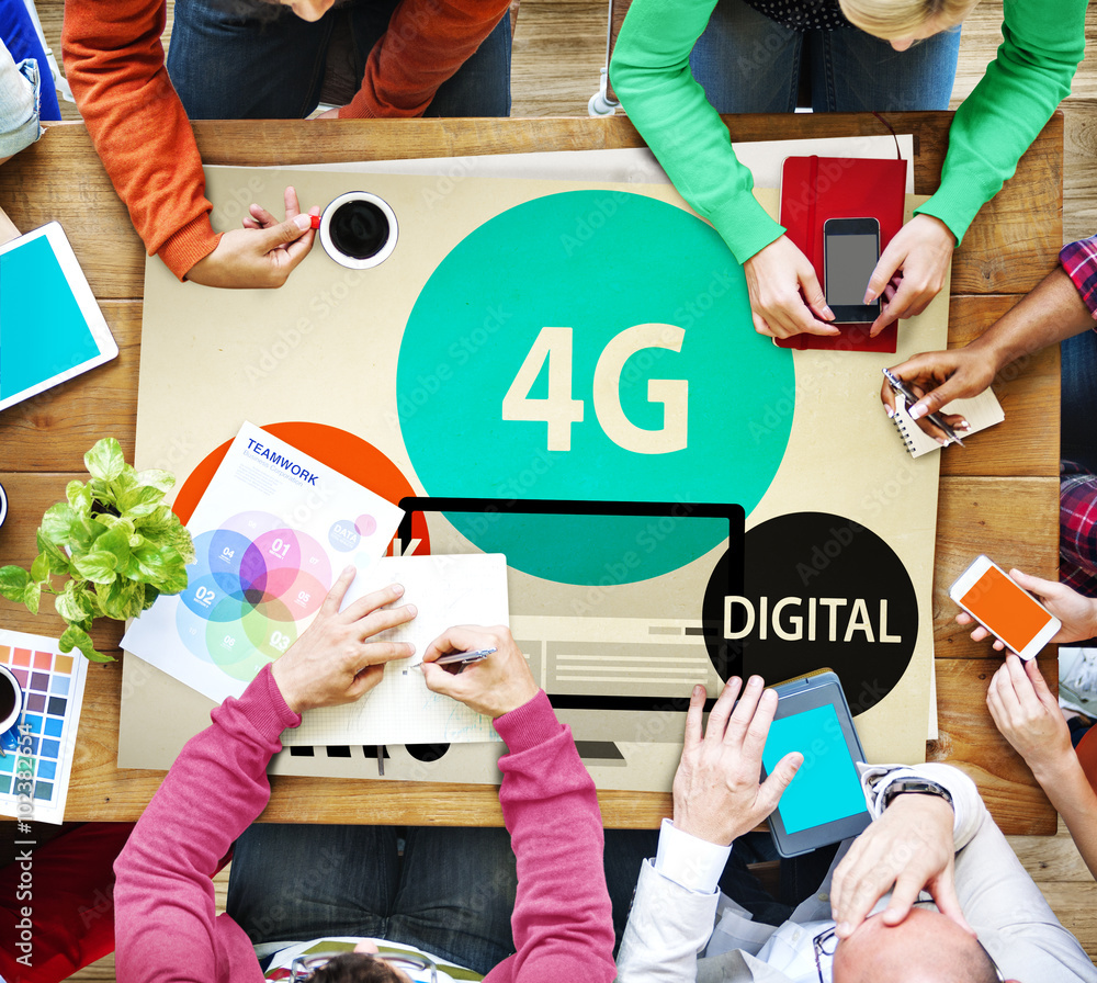 Poster technology communication connection networking internet concept