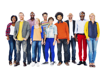 Obraz premium Gruop Of Diverse People Standing Together Concept