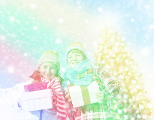 Children Christmas Winter Holidays Celebration Concept