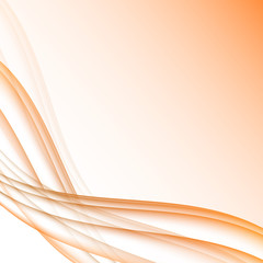 Orange and white waves modern futuristic abstract background
