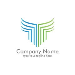 Great H initial Line logo icon