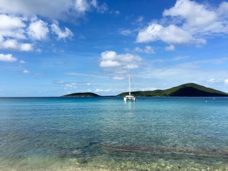 sailboat anchored at Culebra