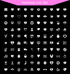 Heartbeat icon set