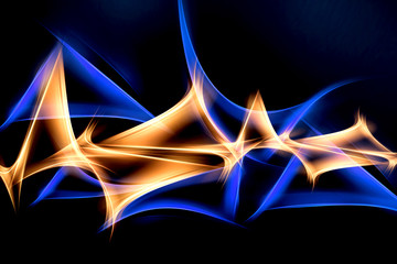 Abstract Light Flames Wave Background Design