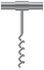Vintage corkscrew with metal handle