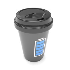 Coffee to go on white