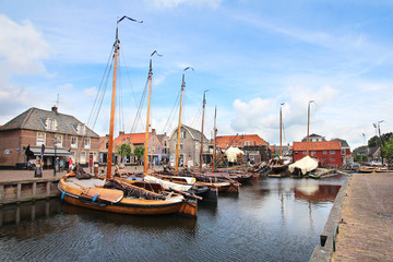 Fototapeta na wymiar Pays-bas / Bunschoten-Spakenburg - Port de pêche près d'Utrecht