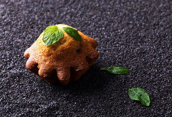 cupcake on black sesame