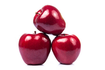 red apples isolated on a white background
